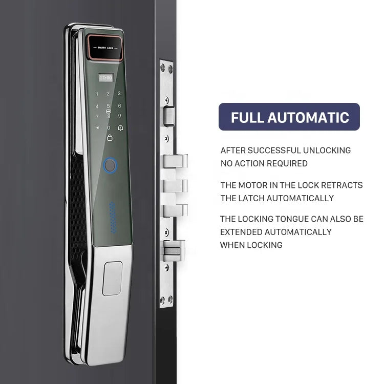 Factory Price Home Security Fingerprint Lock WIFI Door Tuya Zigbee Digital Biometric RFID IC Smart Door Lock With Doorbell