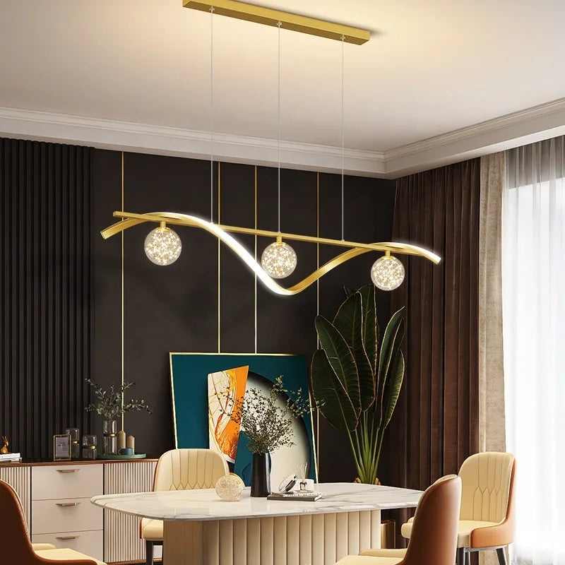 LED Chandelier Pendant Wrought Iron Starry Sky Dining Room Living Room Chandelier Ceiling Light Modern