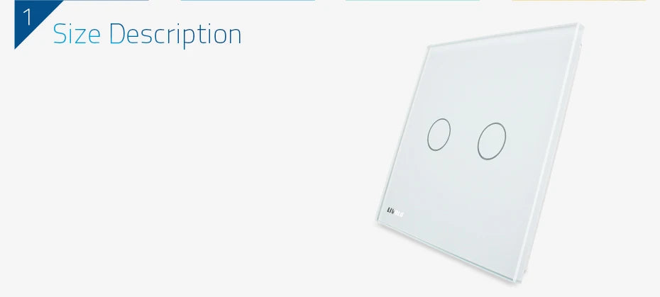Livolo Luxury White Pearl Crystal Glass, EU standard, Single Glass Panel For 2 Gang  Wall Touch Switch,VL-C7-C2-11 (7 Colors)