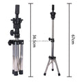 Wig Stand Stainless Steel Mini Desktop Tripod Metal Adjustable Head Tripod Mannequin Tripod for Making Wigs