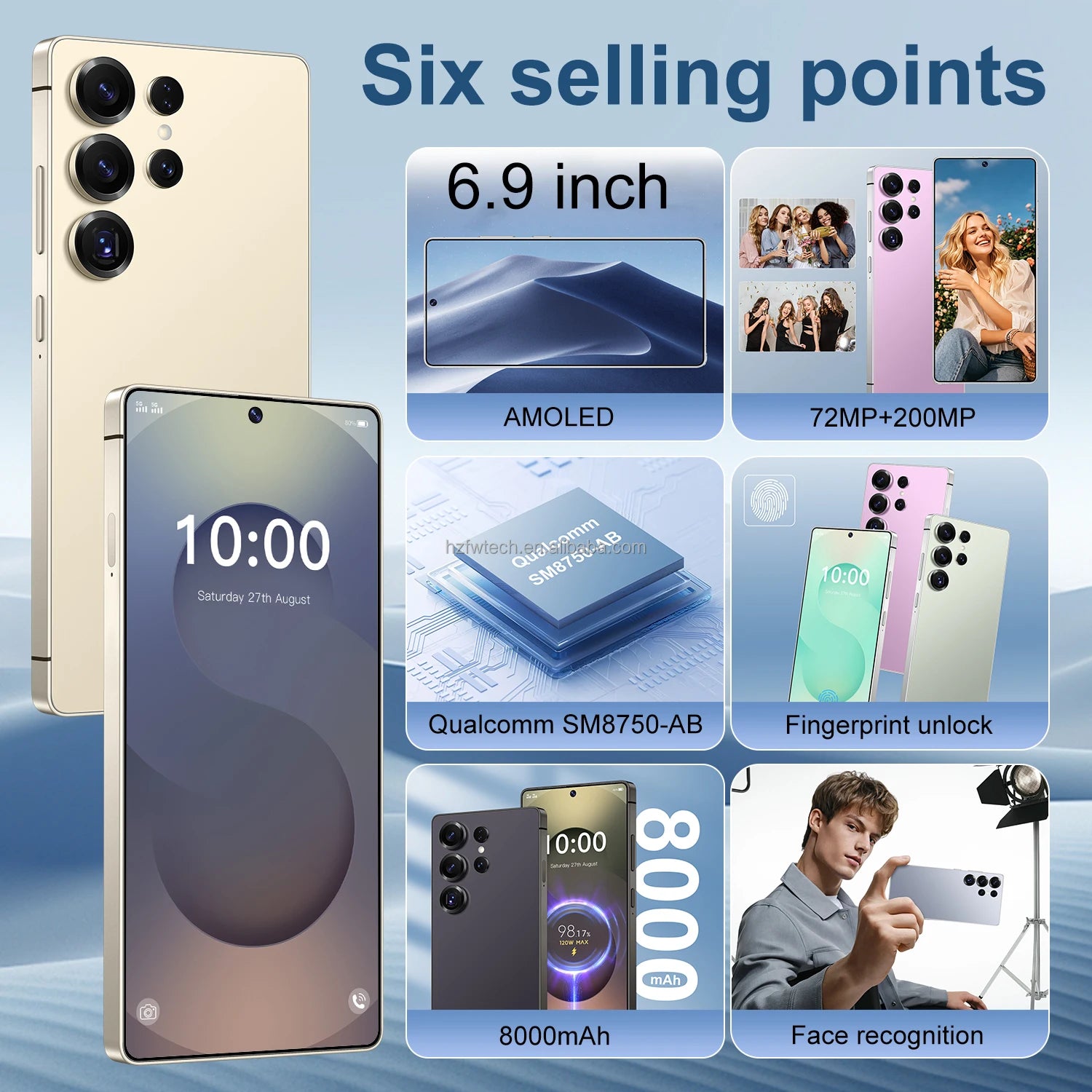 S25 Ultra 16GB+1TB Smartphone Android 14.0 Mobile Phones 7.3inch Unlocked Dual Card 5G Phones