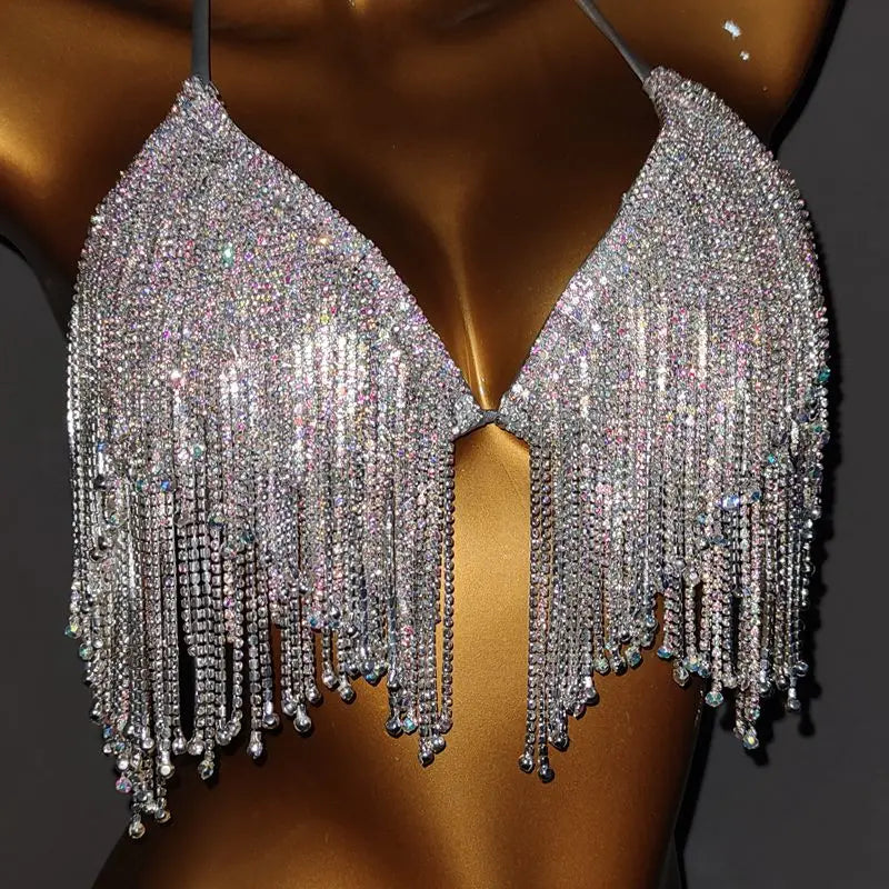 newest 2022 crystal bikini diamond swimwear biquini diamond bikini beachwear popular swim suit  rhinestone swimsuits bikini