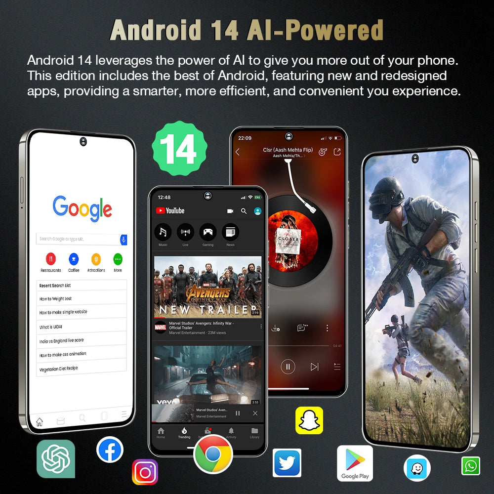 Cellphone SmartPhone S25 Ultra 16GB+512GB Smartphone 7inch Unlocked Dual Card 5G Phones Android 14 Mobile Phones