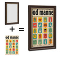 16x24 Wood Grain Gold Border Frame with "Live with Purpose" for Office