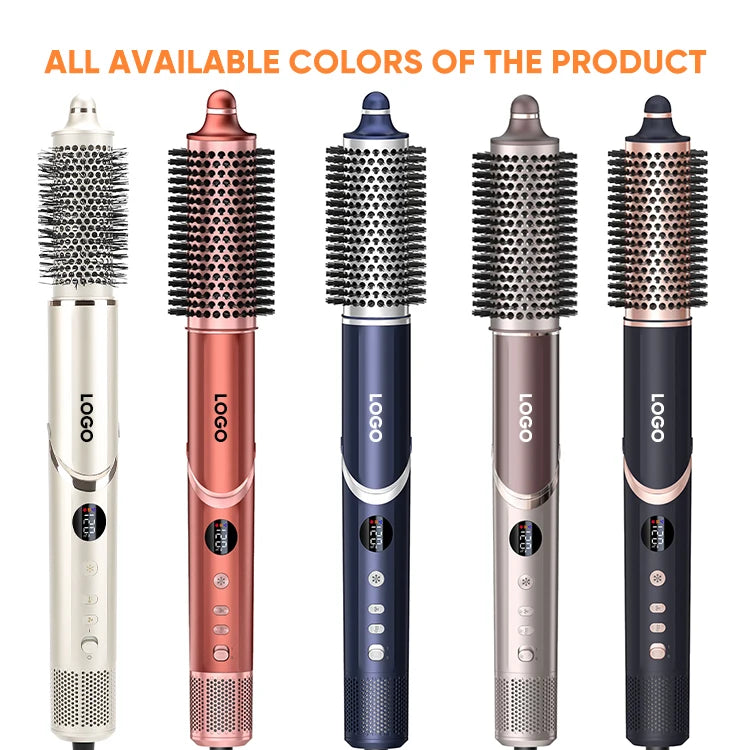 8 in 1 Premium Quality Hair Dryer Multi Styler Auot Hair Curler Hot Air Brush 110000Rpm Blow Dryer Volumizer Set