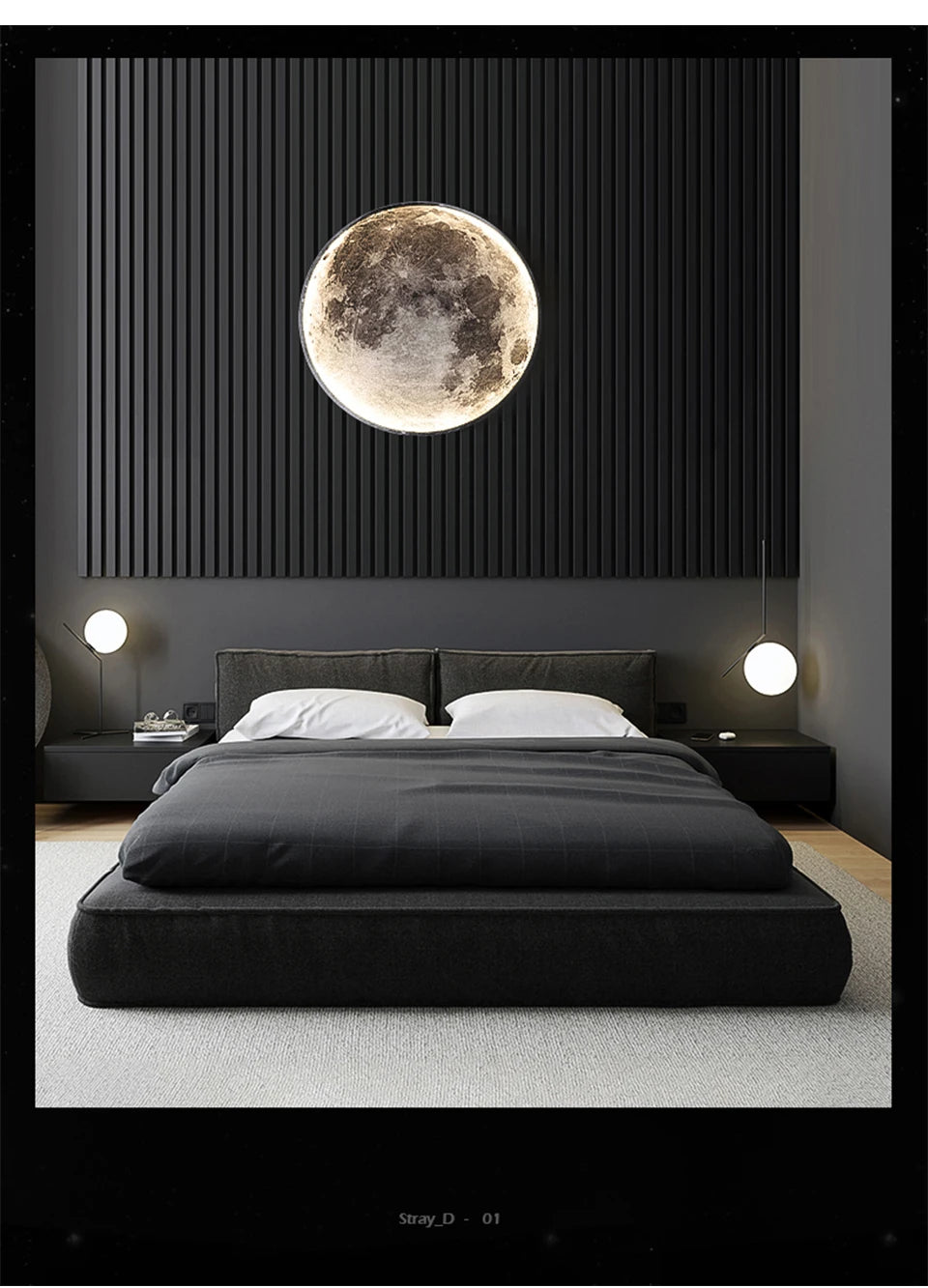 Modern LED Wall Lamp Moon Indoor Lighting For Bedroom Living Hall Room HOME Decoration Fixture Lights decorate Lusters Lamps