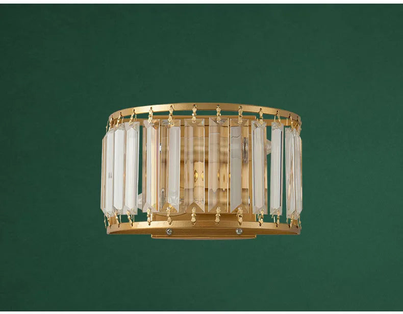 Modern Light Luxury Crystal Wall Lamp Bedroom Bedside Simple Atmosphere Living Room Background Minimalist Room Lighting