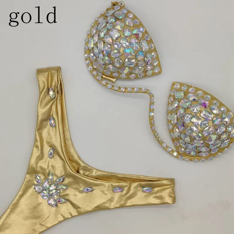 2020 10colors diamond bikini crystal bikini swimwear plus  sizes bikini rhinestone bikini swimsuit sexy  beachwear biquini