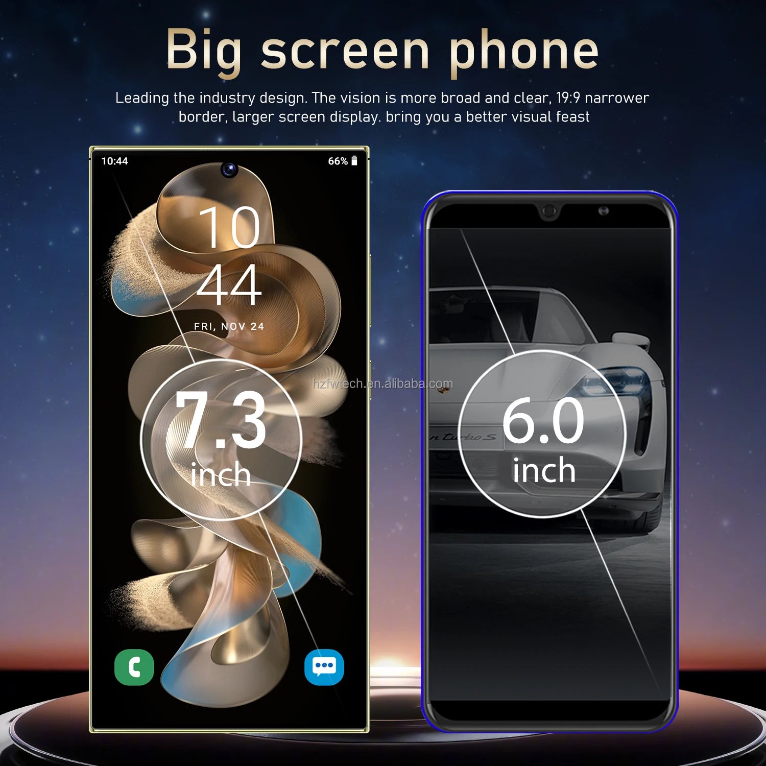 Hot Selling S24 ULTRA 5G Smartphone 7.3 Inch Full Display 48MP+108MP Deca Core Android 14 MTK Processor LTE Mobile Phones