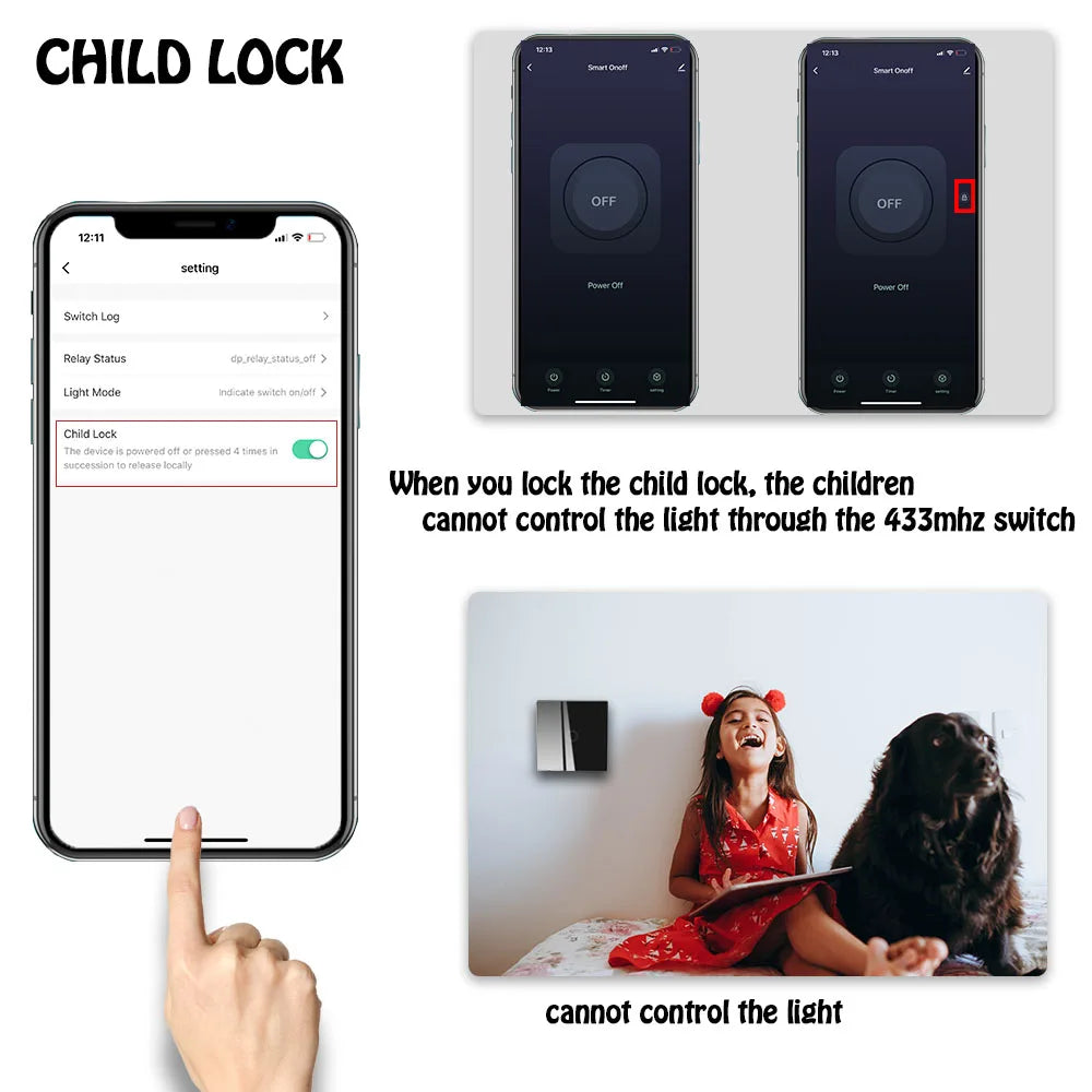 Mini WiFi Light Switch Timer Wall panel switch RF 220V Controller Tuya Smart Life APP Control Work With Alexa for Home Appliance