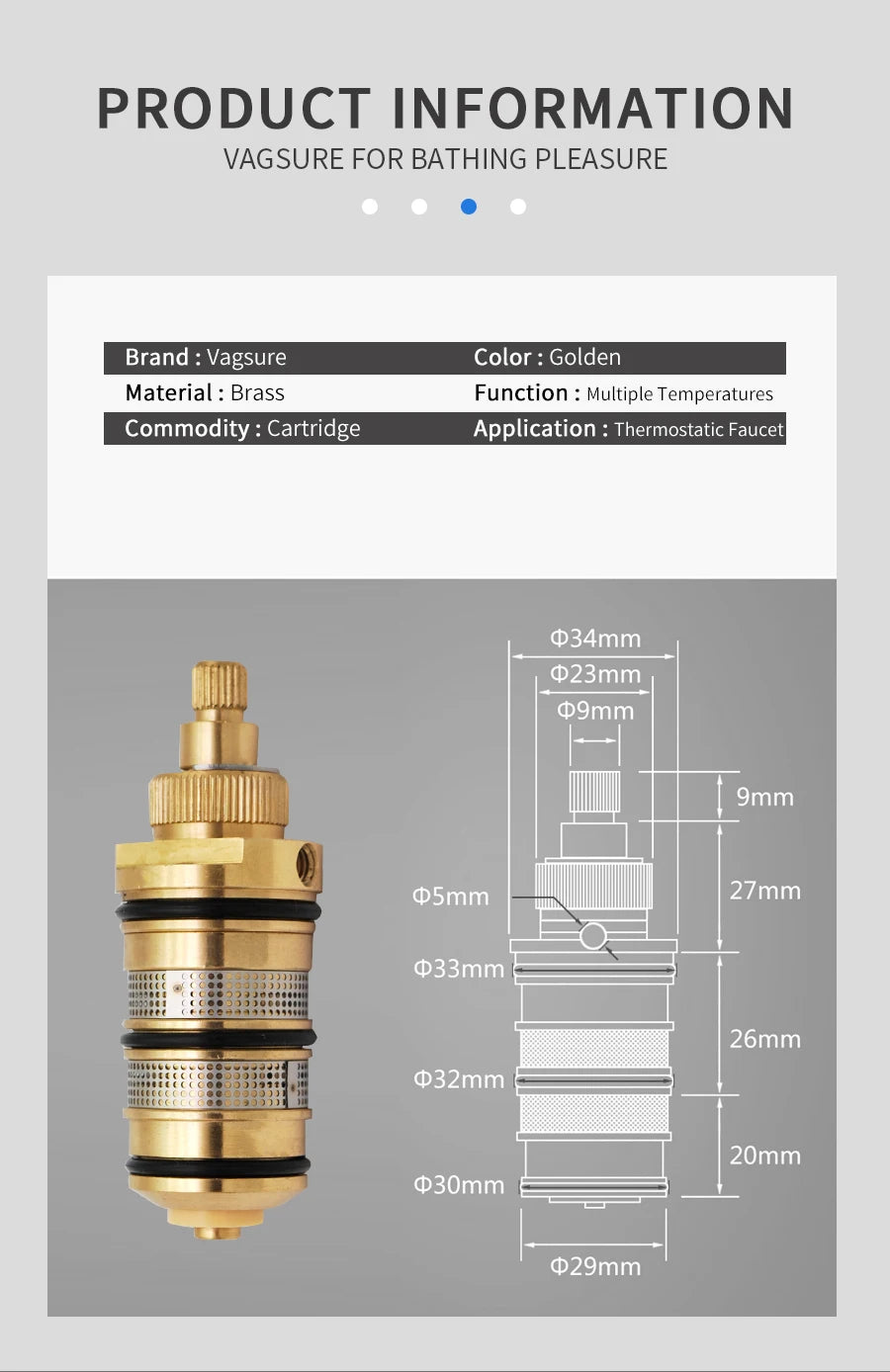 1 Way Output Thermostatic Brass Shower Faucets Wall Mounted Cold&Hot Water Mixing Valve Mixer Tap Thermostatic Shower Valve