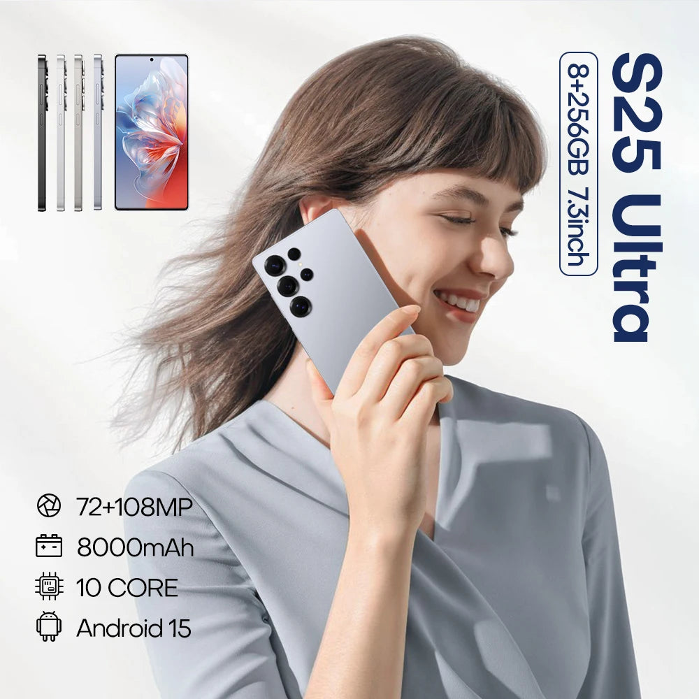 Wholesale Price Hot Selling Brand New Original S25 Ultra Global Version 5G Smartphone Dual SIM 8GB+256GB Android Phone
