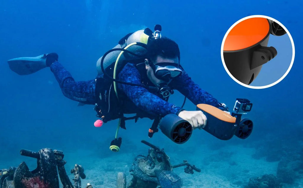 Swimming Underwater Scooter Propeller Electric Diving Motor Fins Jet Ski Underwater Drone Scuba Gear for Fishing Snorkeling