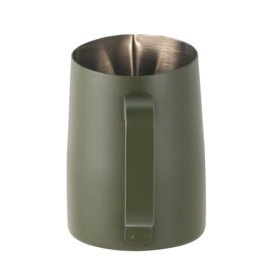 Coffee Milk Jug  Measuring Tool with Handle Metal Pitcher Bevel 304 Stainless Steel Latte Art Cappuccino Espresso Frothing Cup