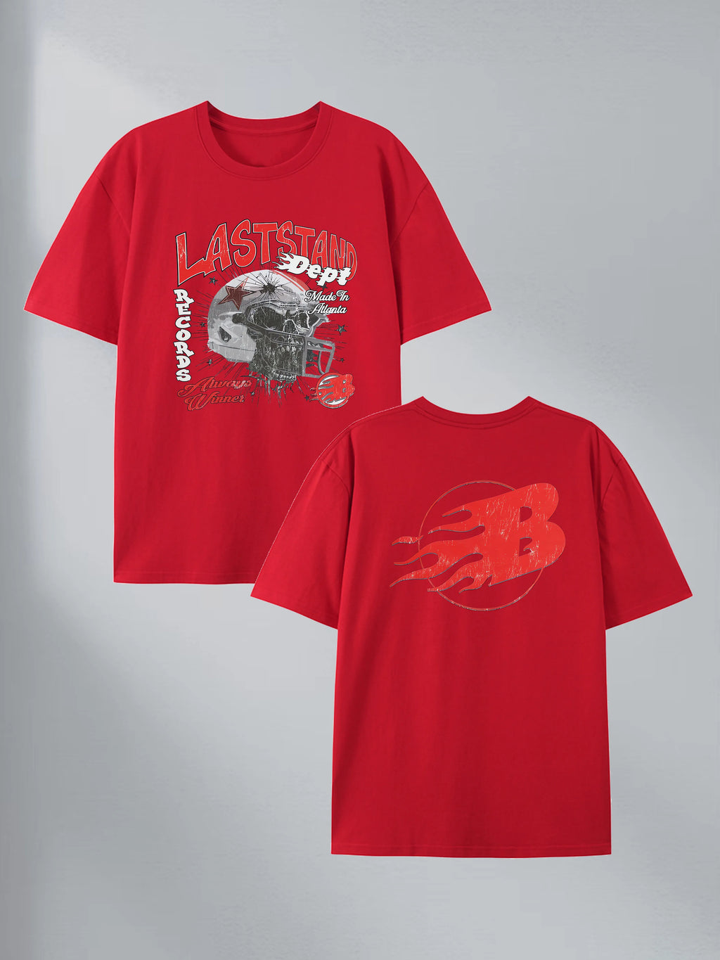 LastStand Skull Graphic Tee 100% Cotton US Warehouse 7 Colors