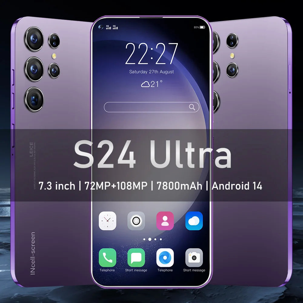 Original Phones S24 ultra Smartphones for S24 ultra 16GB+1TB 5G Dual SIM Cellphone Mobile Phone S24 ultra 5g Smartphone