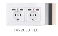 Coswall Luxury Crystal Tempered Glass Panel 1 Gang 1 Way Light Switch On / Off Wall Switch With LED Indicator 16A AC 250V