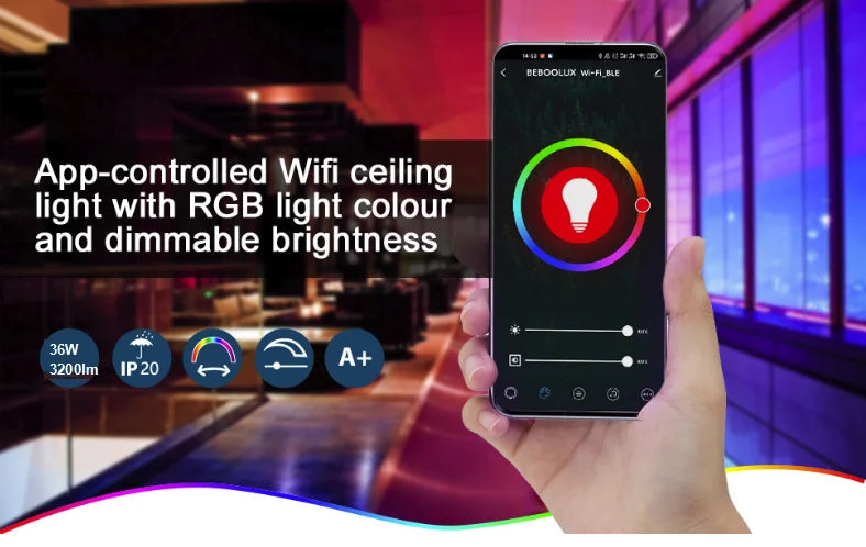 Best Sales 3year Warranty Indoor Round Wifi Tuya Remote Control Led Smart Ceiling Light for Home