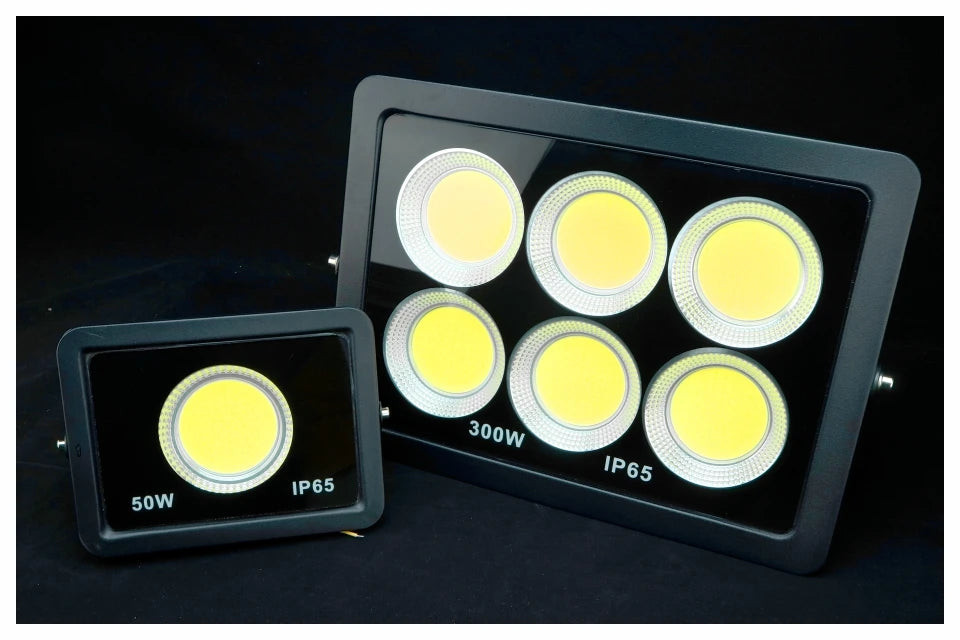 LED COB Floodlight 300W 200W 100W 50W Flood Light Outdoor Lighting 220V Spotlight IP65 Modern Waterproof Outdoor Led Garden Lamp