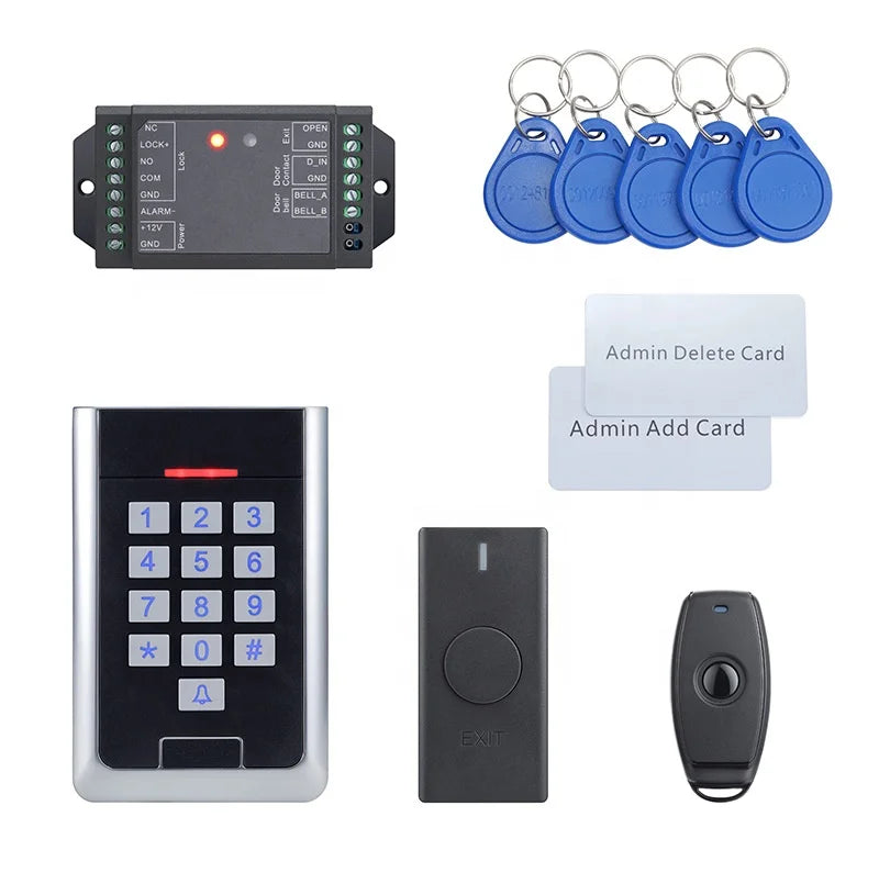 AW10-K-EM IP65 Waterproof Smart Security Door Lock System Metal Case Keypad RFID Proximity Card Wireless Access Control Kit