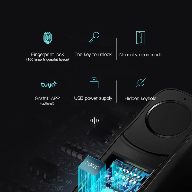 BBDHOME Zinc Alloy Sensitive Hotel Office Electronic Keyless Smart Fingerprint Door Lock with Memory Card for Wood Door