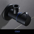 Black Stainless Steel Bathroom Filling Angle Valve G1/2 Threaded Standard Male Corner Bidet for Kitchen Cold Hot Tap Accessories