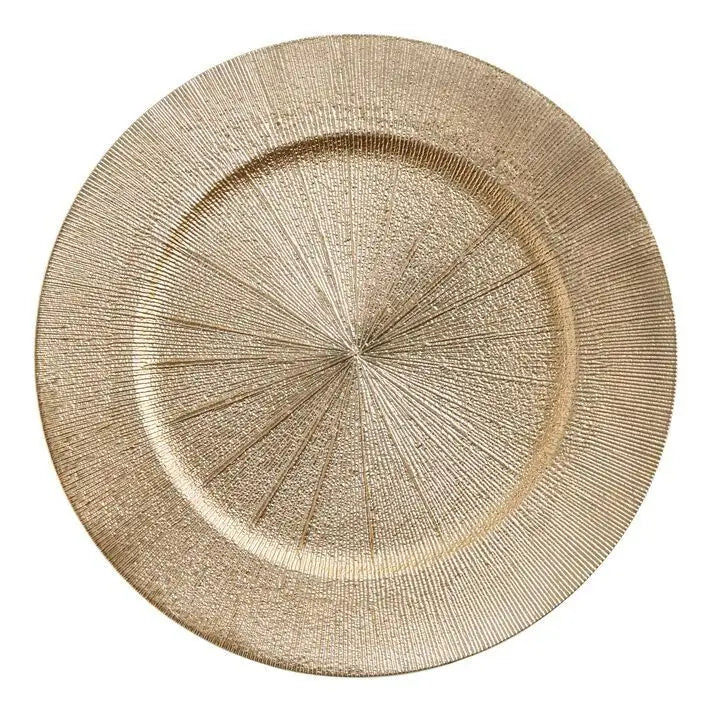 Modern Luxury Premium Design Disposable Stainless Steel Eco-Friendly Solid Pattern Polished Finish Charger Plates for Hotels