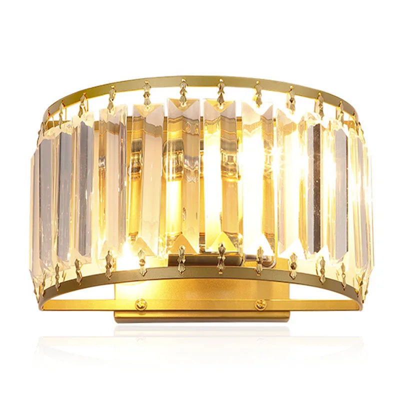 Modern Light Luxury Crystal Wall Lamp Bedroom Bedside Simple Atmosphere Living Room Background Minimalist Room Lighting