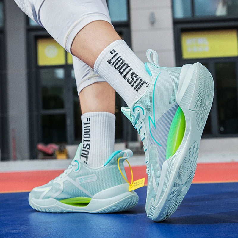 Custom Brand Factory Wholesale OEM Cool Night Glow Breathable Mesh Upper Lightweight Fashion Trend High Top Sneakers Practical