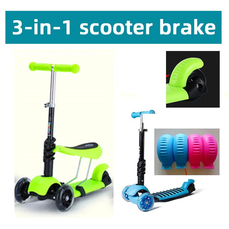 Scooter brake accessories brake pads children three or four wheeler skid rear wheel brake pads scooter back wheel brake