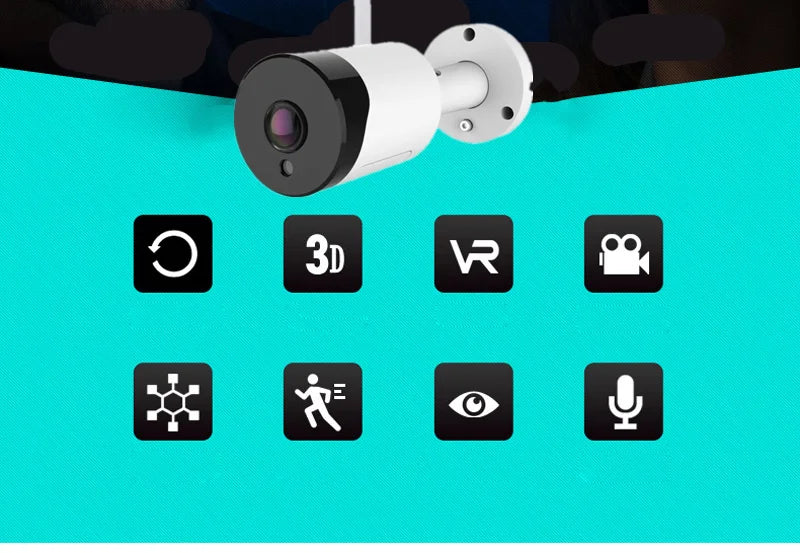 Wireless Security Camera 8.0MP FishEye Wifi IP Outdoor 3MP/5MP IR SD Slot CCTV Surveillance Panoramic View ICsee XM
