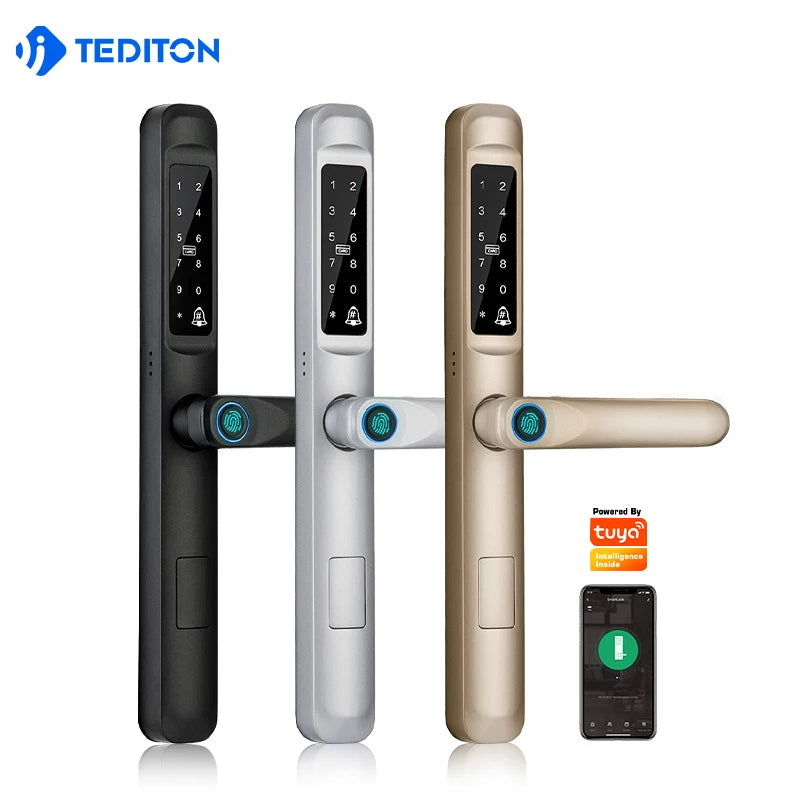 Intelligent Door Lock European 92 Mortise TTlock Tuya Intelligent Door Lock System Intelligent Fingerprint Lock