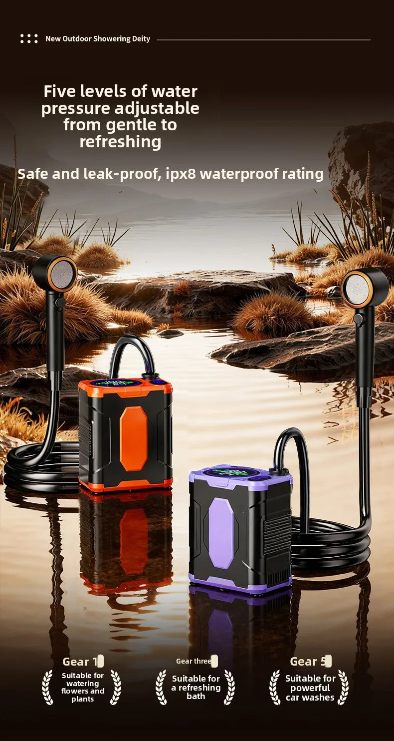 Portable 1000mA 5V Electric Shower for Outdoor Camping Dormitory and Household Use Model 1000