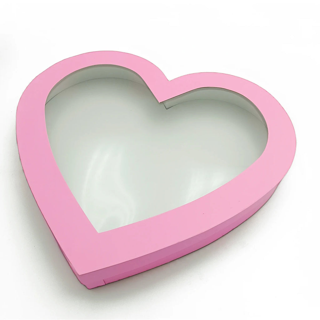 Bridal Shower Mother's Day Valentine's Day Paper Packaging Large Pink Heart Shaped Gift Box With Lid