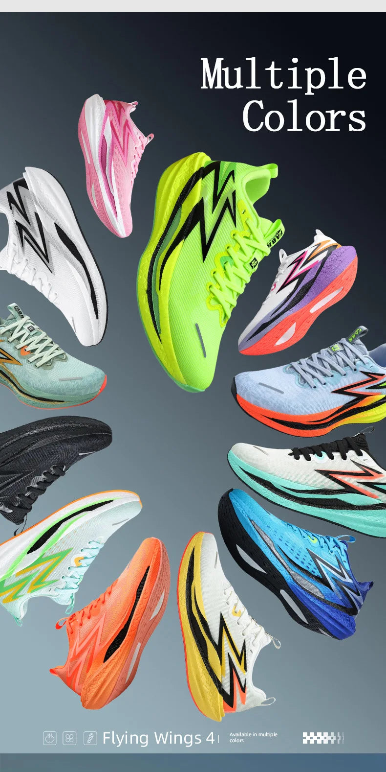 New Pointed Running Shoes Marathon Casual Sports Breathable Mesh Lightweight Lace-Up Closure Unisex Summer Cushioning TPR