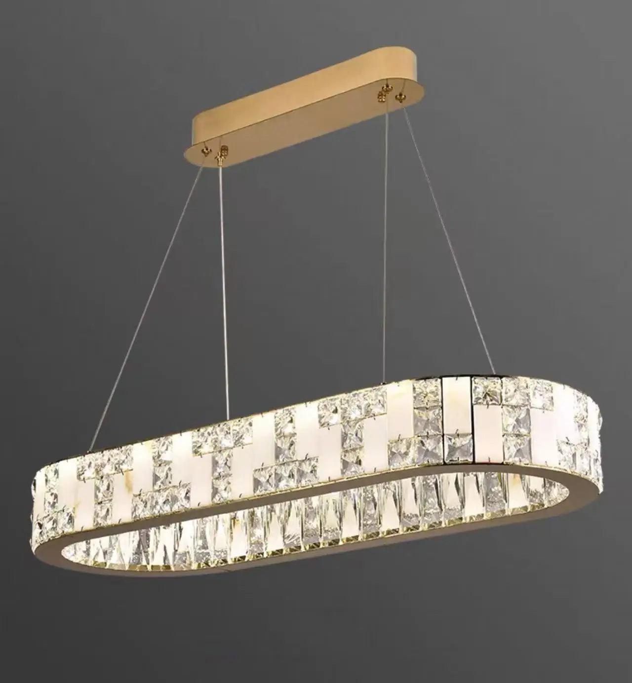 Luxurious Gold Crystal Chandelier with Adjustable Height for Living Room Hotel Lobby Staircase Dining Room Ceiling
