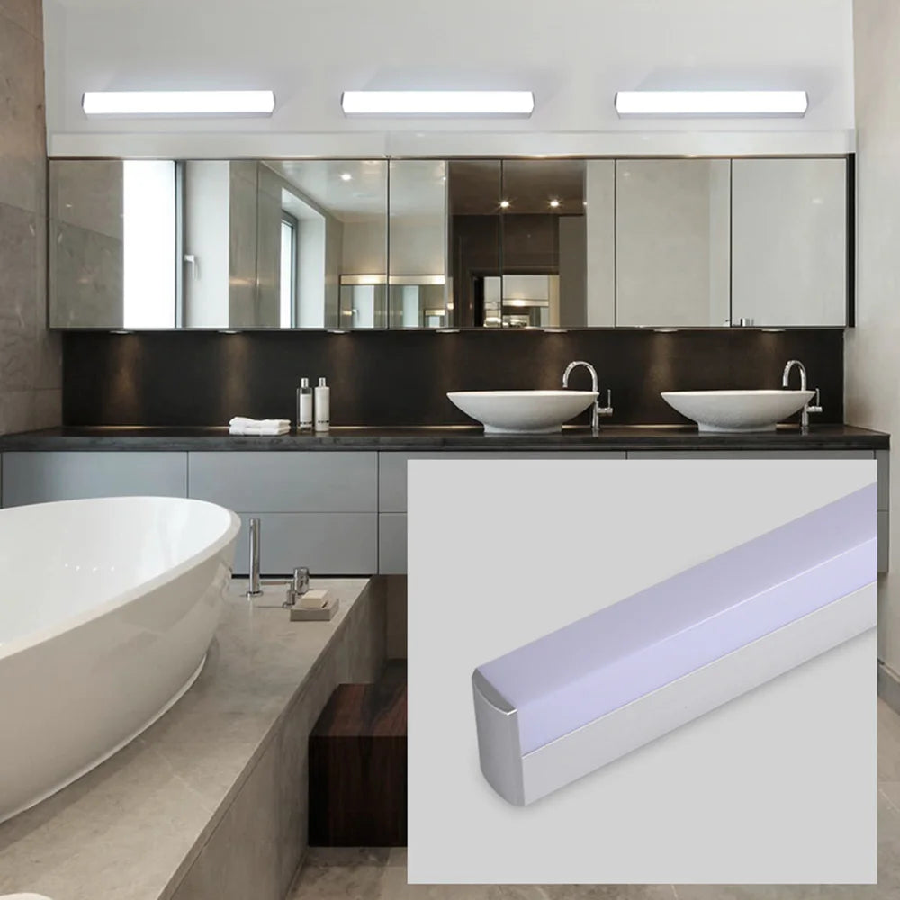 Modern Led Mirror Light 12W 16W 22W Waterproof Wall Lamp Fixture AC 220V Acrylic Wall Mounted Bathroom Lighting
