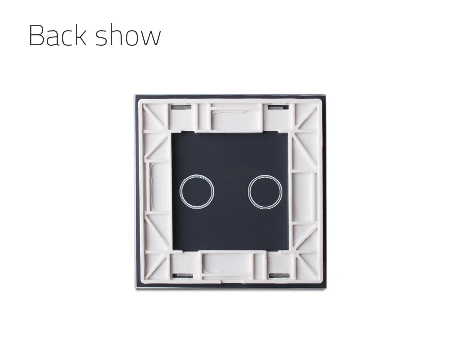 Livolo Luxury White Pearl Crystal Glass, EU standard, Single Glass Panel For 2 Gang  Wall Touch Switch,VL-C7-C2-11 (7 Colors)
