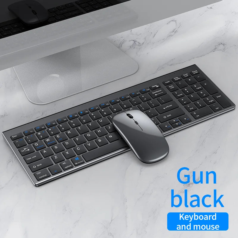 Wireless Rechargeable Optical Plastic Keyboard Mouse Combo with USB Interface New & Compatible with All Computers
