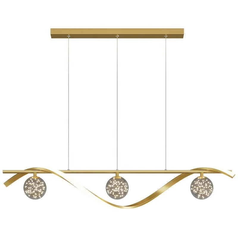 LED Chandelier Pendant Wrought Iron Starry Sky Dining Room Living Room Chandelier Ceiling Light Modern