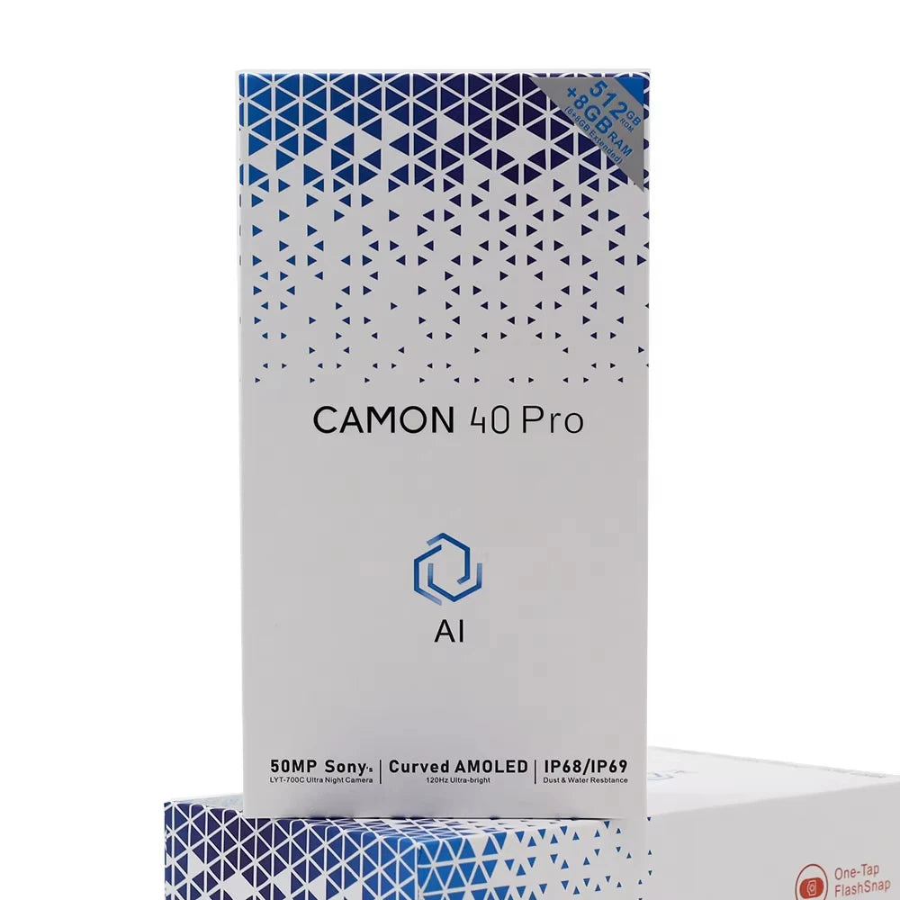 Hot Selling New C40 Pro 5G Smartphone Camon 40 Pro 1TB Deca-Core 7.3inch 16+1TB 8000mAh 108MP Android Phone with Spanish OS