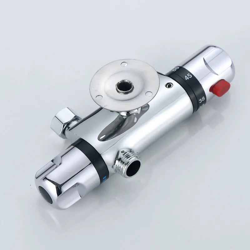 Thermostatic Bath Shower Control Valve Bottom Faucet Wall Mounted Hot And Cold Brass Bathroom Mixer Bathtub Tap