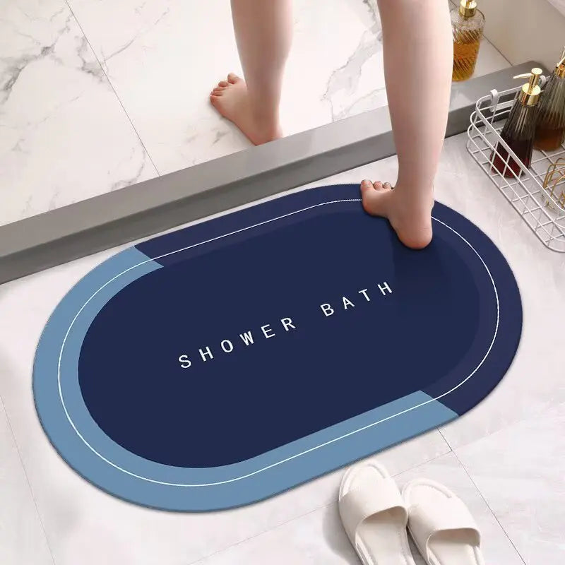 Modern Custom Printed Foot Shower Diatom Bathroom Rugs Mats Water Absorbent Sustainable Floor Non-Slip Diatomite Bath Mats