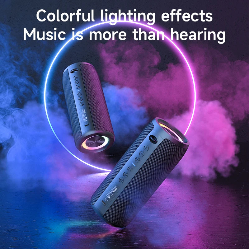 ZEALOT S51 PRO 40W Portable Wireless Speakers IPX7 Waterproof Stereo Pairing for Shower with RGB LED Lighting AUX Communication