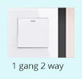 Coswall Luxury Crystal Tempered Glass Panel 1 Gang 1 Way Light Switch On / Off Wall Switch With LED Indicator 16A AC 250V