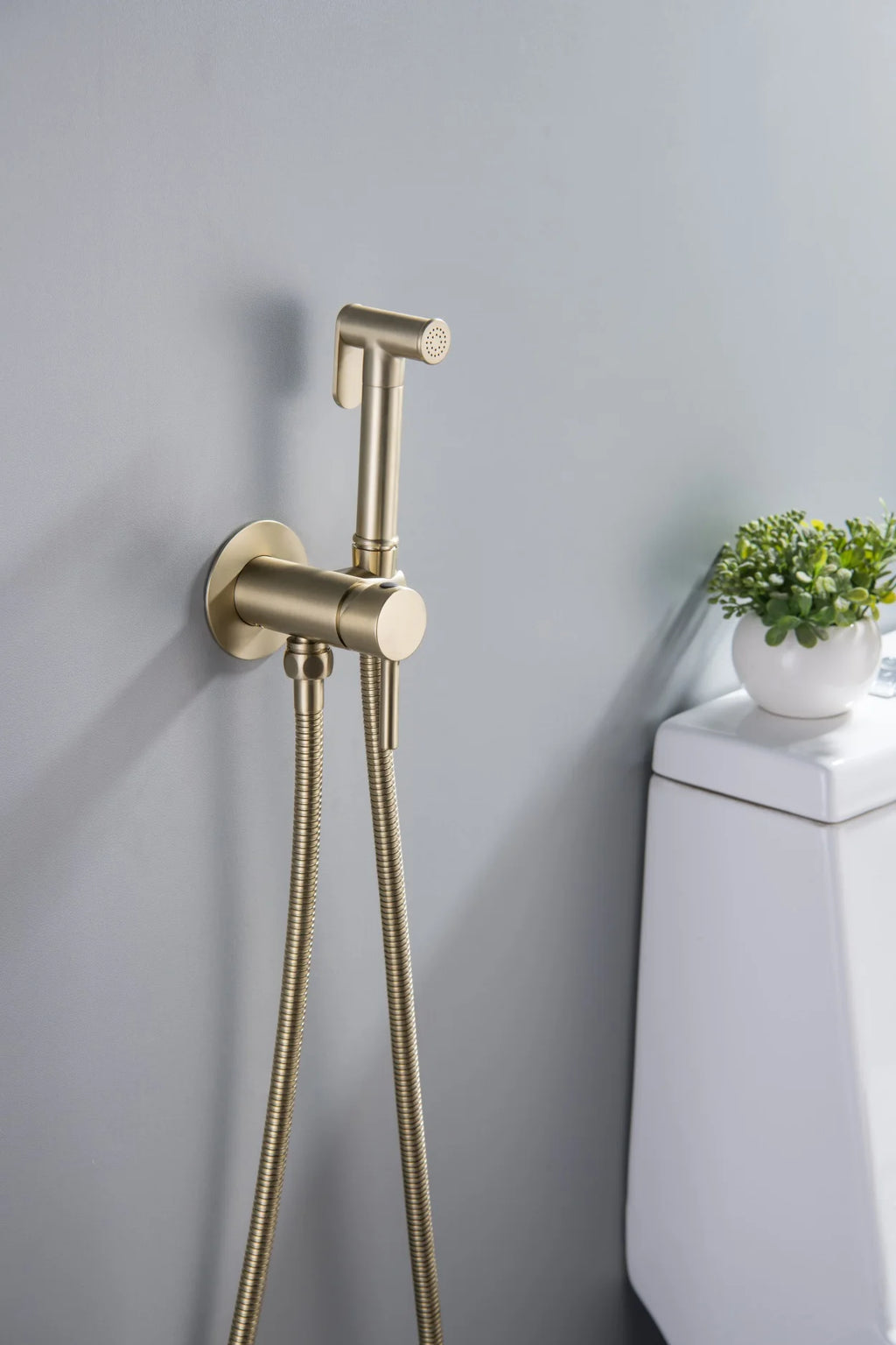 Toilet Flushing Partner Wall Mounted Brass Hot and Cold Bidet Spray Gun Pressurized Gold Body Cleansing Flushing Ass SF1357
