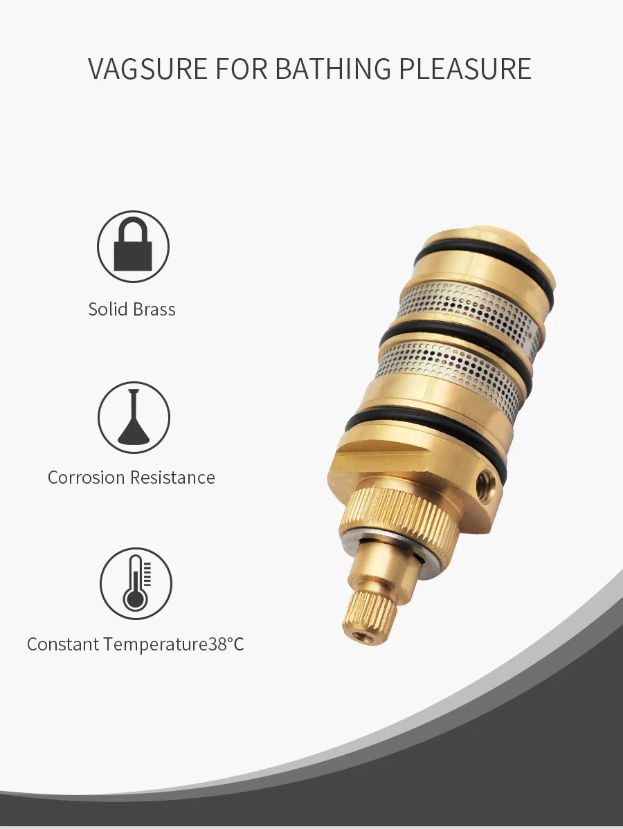 1 Way Output Thermostatic Brass Shower Faucets Wall Mounted Cold&Hot Water Mixing Valve Mixer Tap Thermostatic Shower Valve