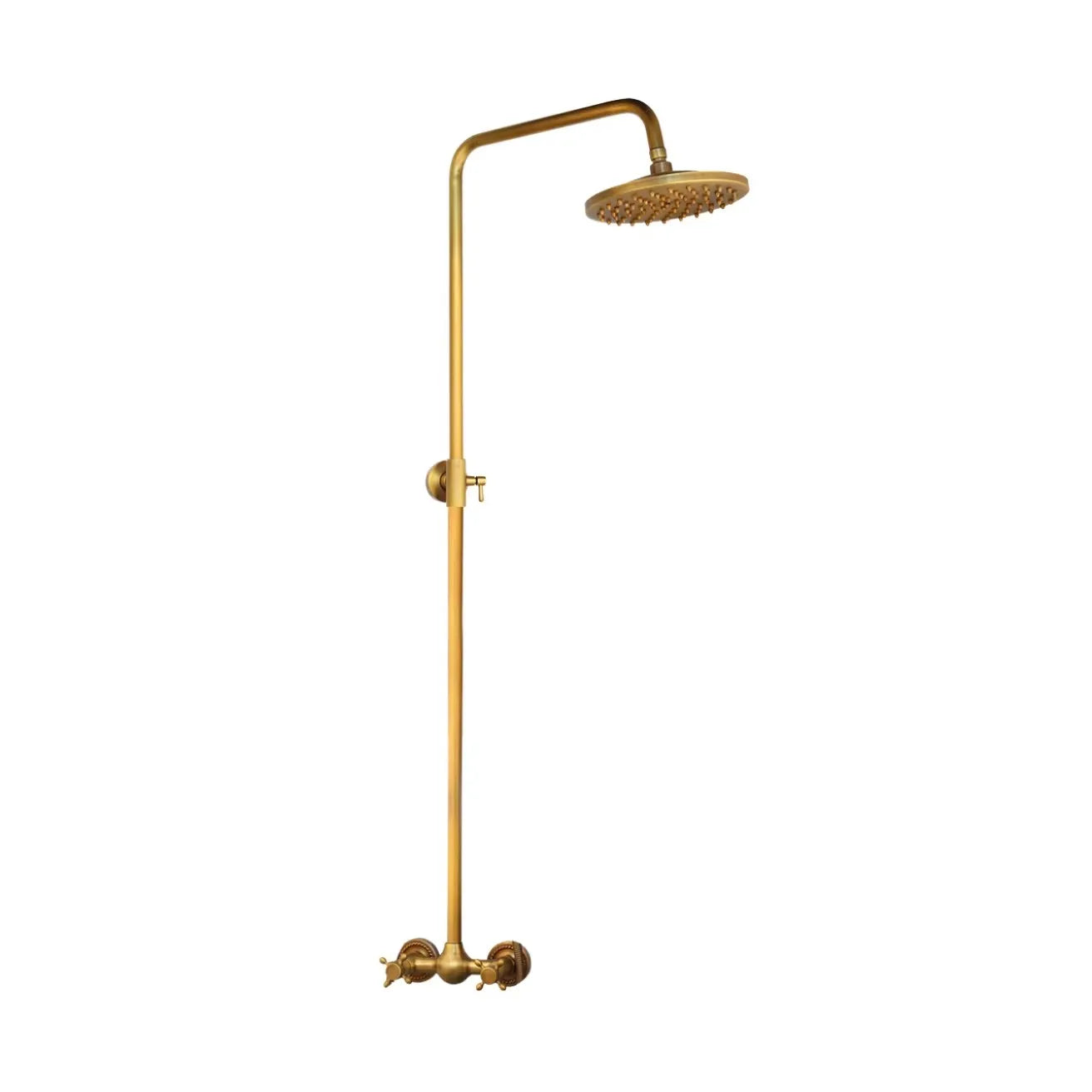 Modern European-Style Brass Bathroom Shower Suite Dual Handle Wall-Mounted Shower Faucet Slide Bar Ceramic Valve Core Rain Spray