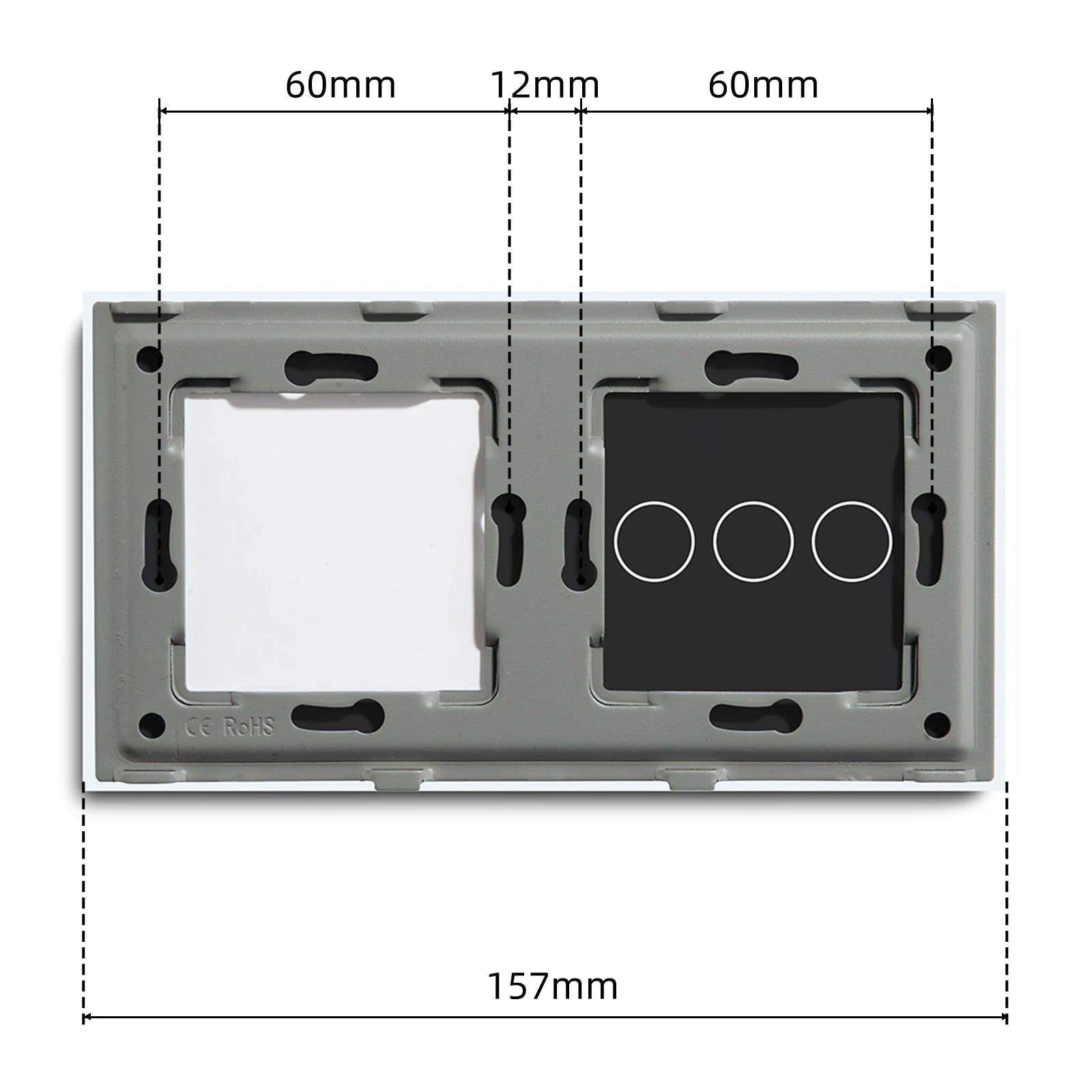 BSEED WIFI Wall Light Switches Glass Panel Parts White Smart Touch Switches Function Parts EU Sockets Power Outlet Parts