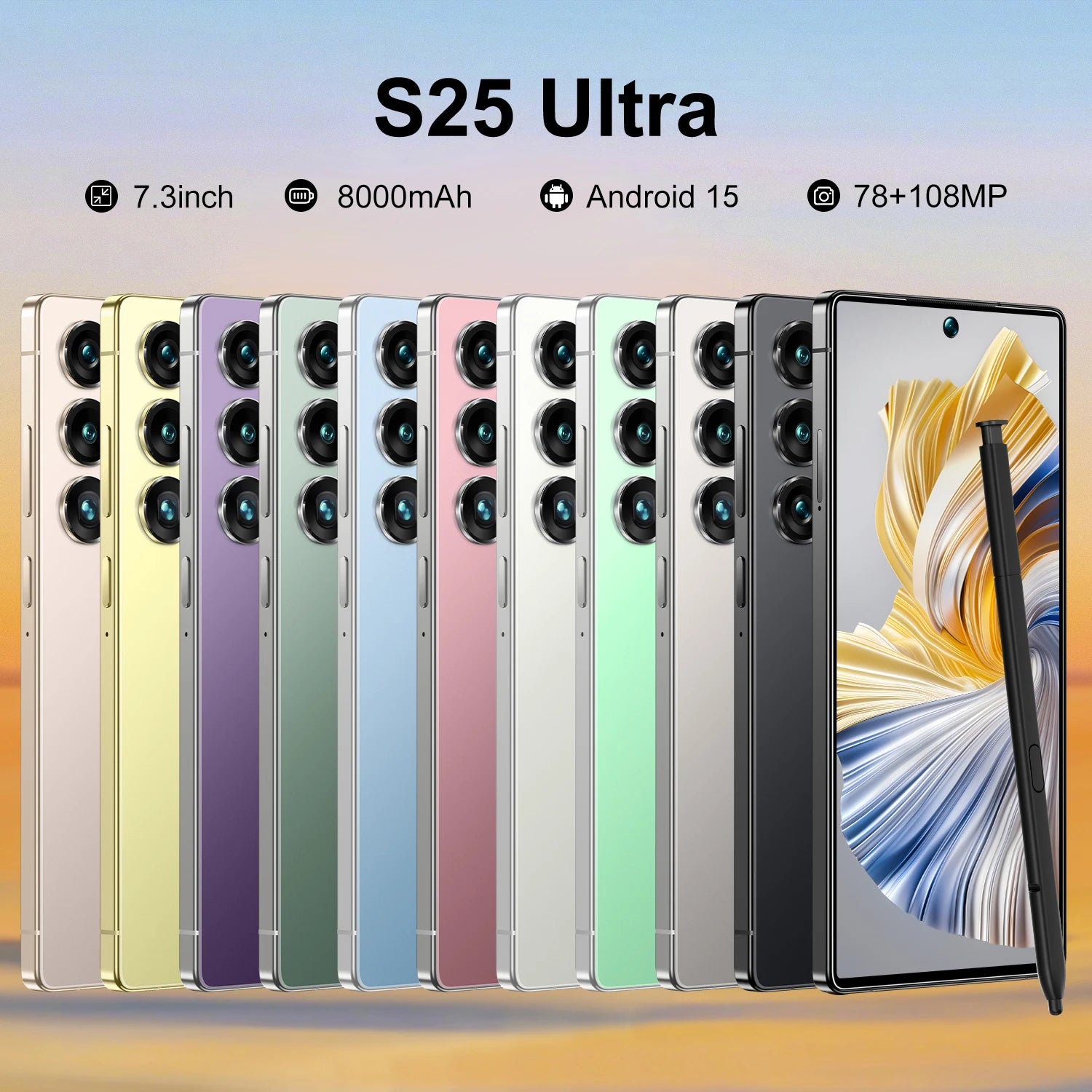 22GB+2TB Large Memory S25 ULTRA Unlocked Android Smartphone Hot Selling 7.3 Inch Dual Sim 5G S25 Ultra Mobile Phones